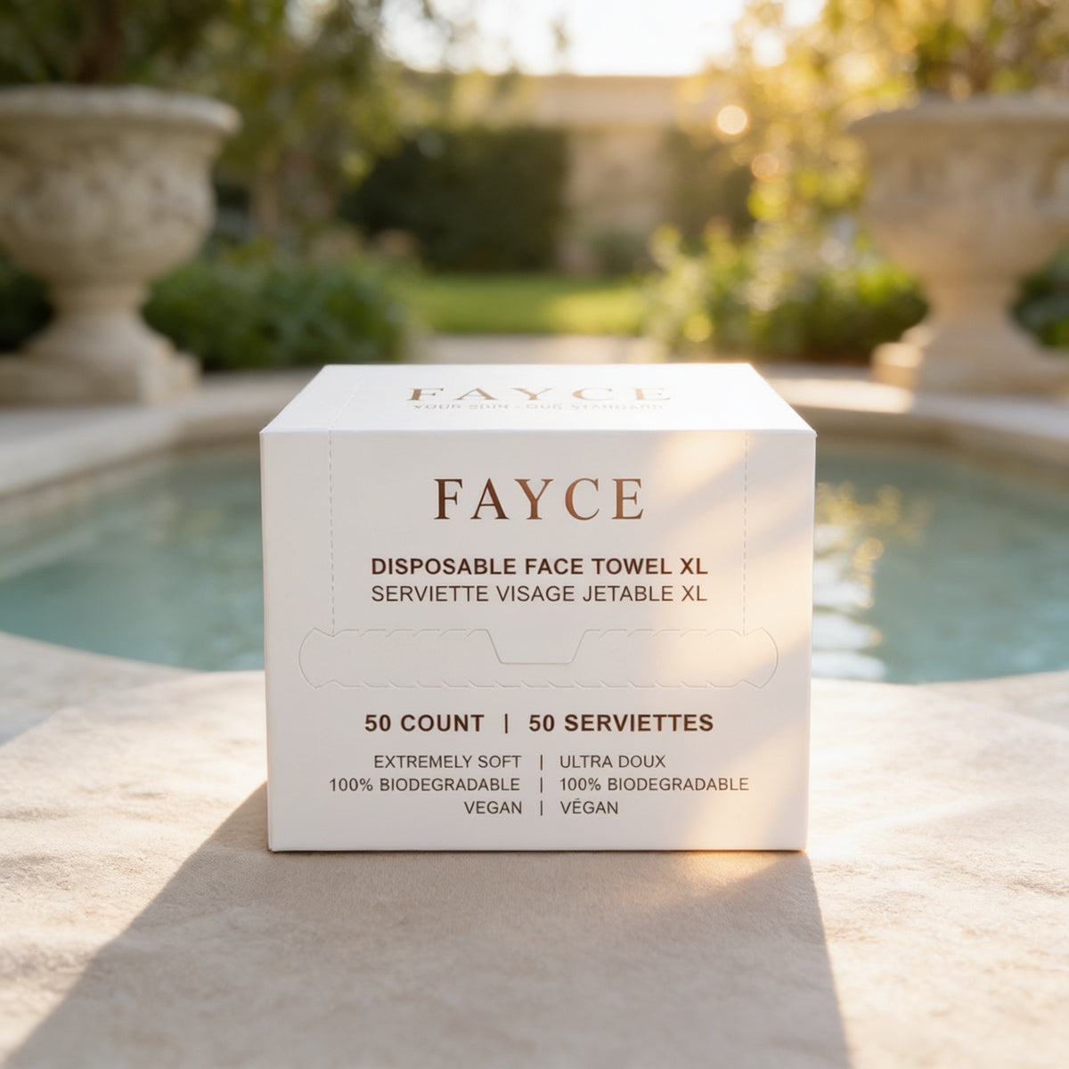 FAYCE Disposable Face Towel XL – 50 Count